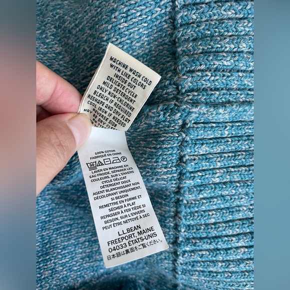 L.L.Bean Women Blue Thick Crew Neck Sweater Size 1X Long Sleeve - Picture 9 of 9